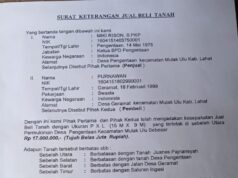 Kompak Kepala BPD dan Kades di Lahat Jual Tanah Kas Desa