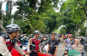 Minggu pagi, Subdit Gasum Direktorat Samapta Polda Sumsel gelar patroli bersepeda
