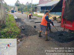 Perbaikan Jalan Berlubang di Lintas Sumatera Pagar Alam-Lahat Intens Dilakukan