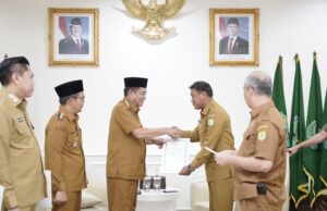 Awal kerja usai Idul Fitri Bupati Muba HM Toha rolling pejabat strategis