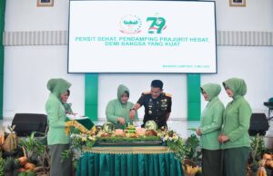 Hadiri HUT Persit, Danrem 043/Gatam Harap Persit Mampu Tingkatkan Perannya