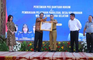 Program Palembang Peduli RD-PS, Bantuan Hukum Gratis diganjar Penghargaan Kemenkum RI