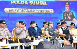 Ketua DPRD Sumsel, Andhie Dinialdie Hadiri Hadiri Apel Kamtibmas Ojol dan Buruh