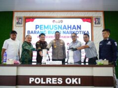 927 Gram Sabu Dimusnahkan, Polres OKI Guncang Jaringan Narkoba