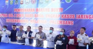Wakil ketua DPRD Sumsel H.Nopianto,S.Sos MM Hadiri Pemusnahan 16.9 Kg sabu Jaringan Malaysia Palembang Dimusnahkan oleh BNNP Sumsel