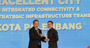 Berhasil membangun Infrastruktur konektivitas transportasi, Palembang Raih National Governance Award 2026