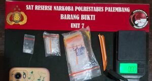 Timbangan Digital dan Uang Tunai Rp400 Ribu Perkuat Status Pengedar di 5 Ulu Palembang