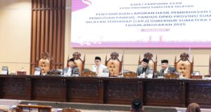 Lima Pansus DPRD Sumsel Sampaikan Hasil Pembahasan LKPJ Gubernur
