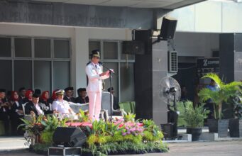 Wali Kota Palembang Ratu Dewa Pimpin Upacara Otda XXX