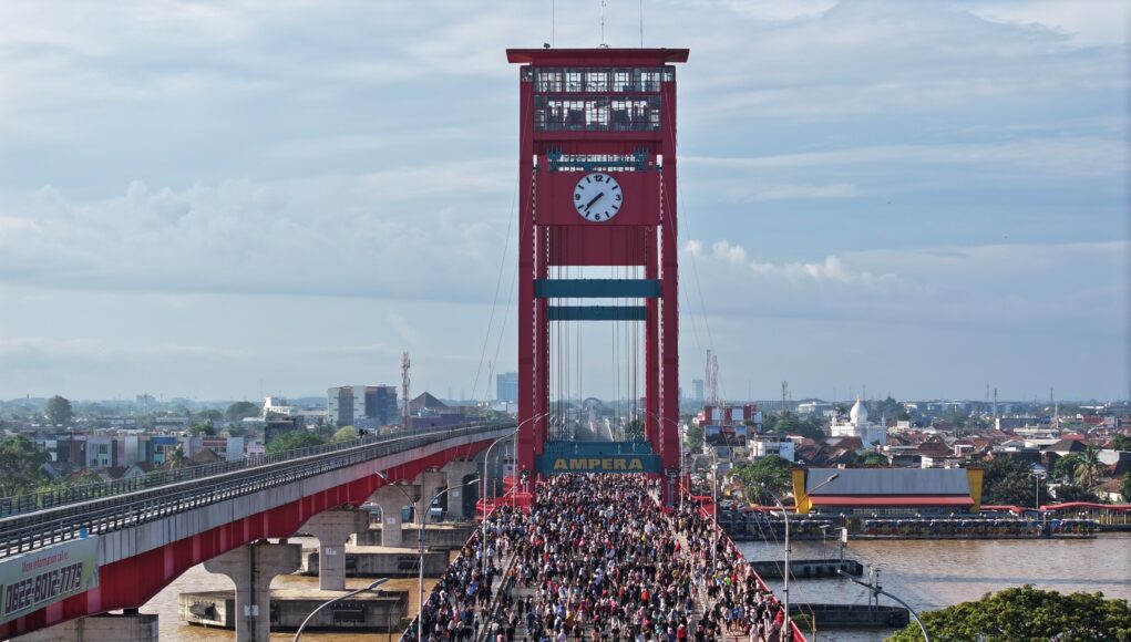 Tak Hanya Warga Palembang, Wisatawan Antusias Coba Car Free Day,Ratu Dewa Rencanakan Jadi Agenda Mingguan