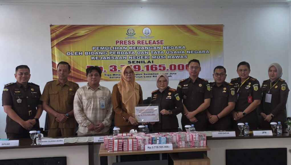 Rp3,7 Miliar Kembali ke Kas Negara, Kejari Musi Rawas Guncang Publik dengan Aksi Tegas