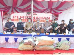 Komitmen Menuju Indonesia Emas 2045, Kapolda Sumsel Musnahkan Ratusan Kilogram Ganja