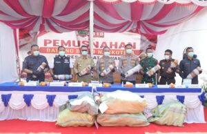 Komitmen Menuju Indonesia Emas 2045, Kapolda Sumsel Musnahkan Ratusan Kilogram Ganja
