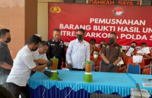 Polda Sumatera Selatan Musnahkan Barang Bukti Narkoba Senilai Rp2,8 Miliar Hasil Ungkap Mei 2026