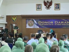 Kolaborasi, HUT ke 80 POMDAM II/Swj Gelar Donor Darah bersama PMI Palembang