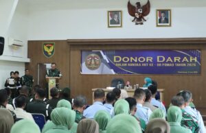 Kolaborasi, HUT ke 80 POMDAM II/Swj Gelar Donor Darah bersama PMI Palembang