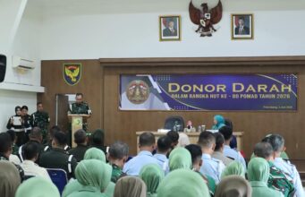 Kolaborasi, HUT ke 80 POMDAM II/Swj Gelar Donor Darah bersama PMI Palembang