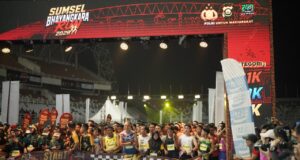 Sumsel Bhayangkara Run 2026 Gerakkan Ekonomi Kerakyatan, Ribuan Pelari Hidupkan UMKM Lokal