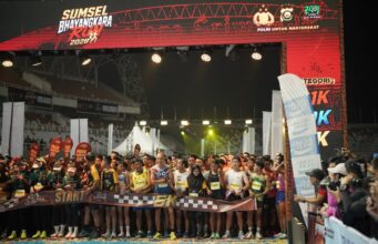 Sumsel Bhayangkara Run 2026 Gerakkan Ekonomi Kerakyatan, Ribuan Pelari Hidupkan UMKM Lokal