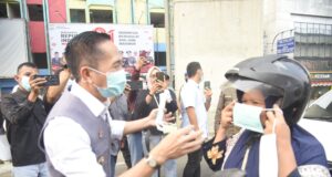 Ratu Dewa turun langsung bagikan masker ditengah kualitas udara Palembang yang memburuk