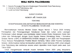 Musim Kemarau kian Ekstrem, Pemkot Palembang Keluarkan 16 Poin Siaga Karhutla: Upacara Sekolah Ditiadakan, Dilarang Bakar Lahan