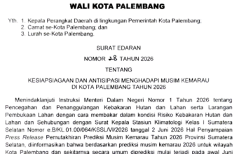 Musim Kemarau kian Ekstrem, Pemkot Palembang Keluarkan 16 Poin Siaga Karhutla: Upacara Sekolah Ditiadakan, Dilarang Bakar Lahan