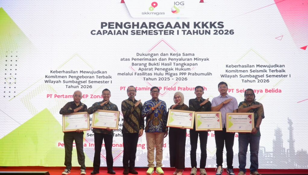 SKK Migas Sumbagsel Beri Penghargaan 6 KKKS Berprestasi, Produksi Semester I Tembus 90% Target