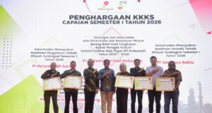 SKK Migas Sumbagsel Beri Penghargaan 6 KKKS Berprestasi, Produksi Semester I Tembus 90% Target