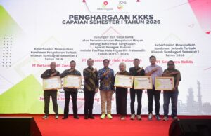 SKK Migas Sumbagsel Beri Penghargaan 6 KKKS Berprestasi, Produksi Semester I Tembus 90% Target