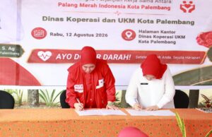 Sambut HUT ke-81 RI, Pemkot Palembang dan PMI Gelar Bakti Sosial Donor Darah