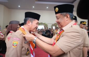 Atas Dukungan untuk Pramuka, Ratu Dewa Raih Penghargaan Lencana Melati