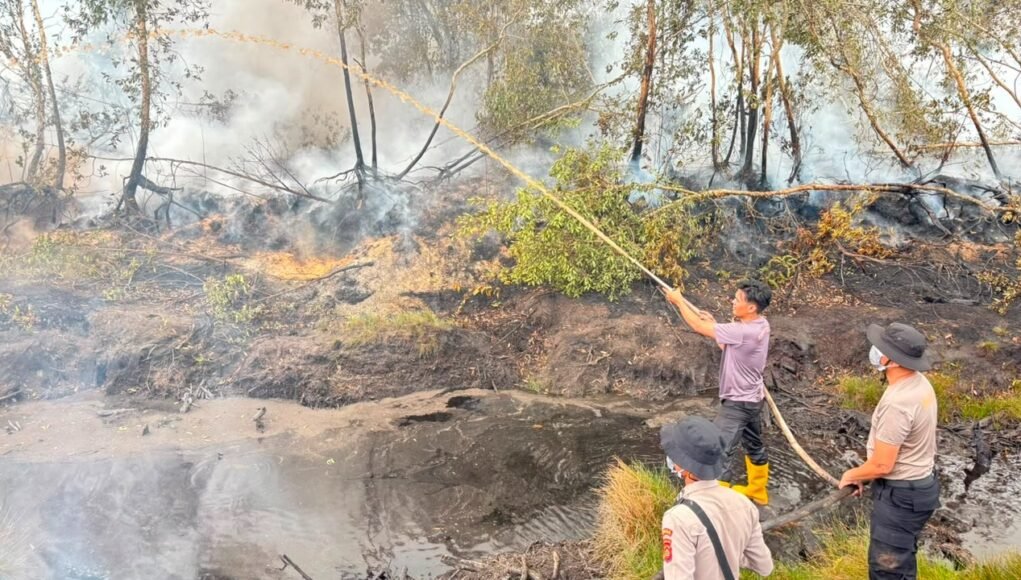 Polda Sumsel Gerak Cepat Tangani Karhutla di Teluk Limau Muara Enim