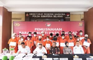 Polda Sumsel Tegaskan Perang terhadap Peredaran Narkoba, Barang Bukti Senilai Rp 2,1 Miliar Dimusnahkan
