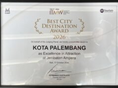 Ampera mendunia, Palembang Sabet Best City Destination Award 2026 di Bali