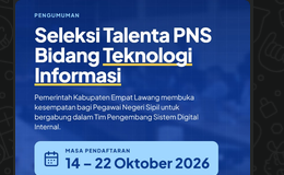 Pemkab Empat Lawang siap jadi pelopor IT Government , bua seleksi talenta ASN Bidang Teknologi Informasi