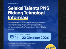 Pemkab Empat Lawang siap jadi pelopor IT Government , bua seleksi talenta ASN Bidang Teknologi Informasi
